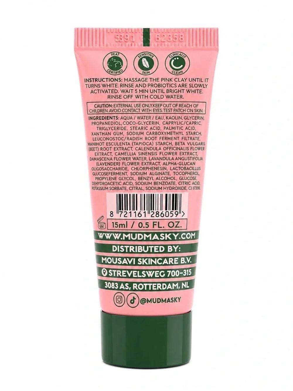 💙 5/$25 Beauty • MUDMASKY Pre + Probiotic Color-Changing Mask • Travel Size